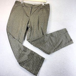 NWT ANN TAYLOR Factory Signature Womens 12 Gold Metallic Straight Ankle Pants
